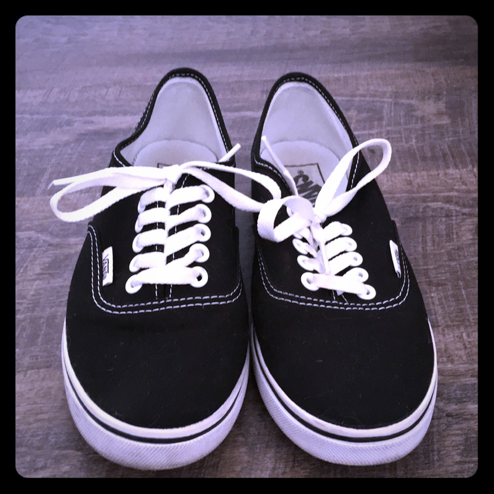 Black and white vans